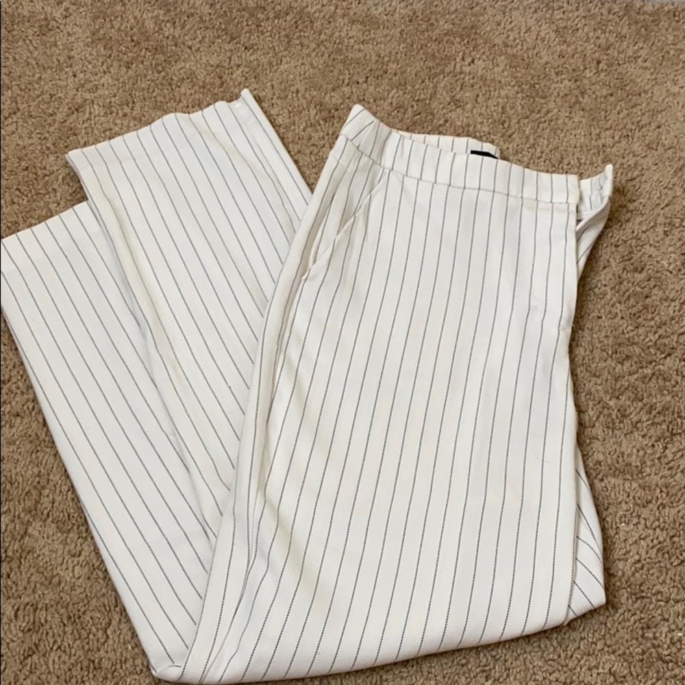 Black and White Striped Pants